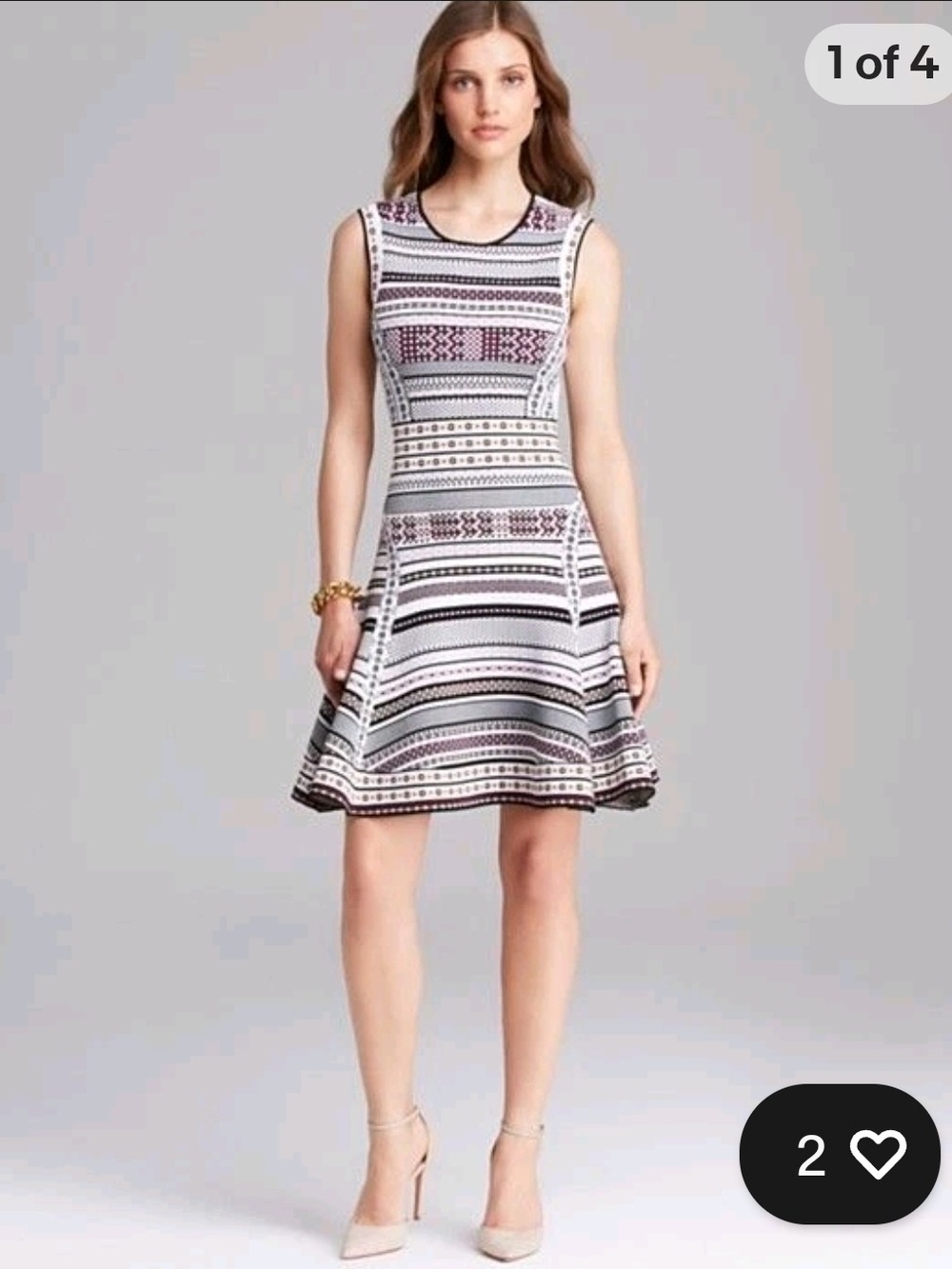 Diane Von Furstenberg Sleeveless Patterned Eleanor Dress